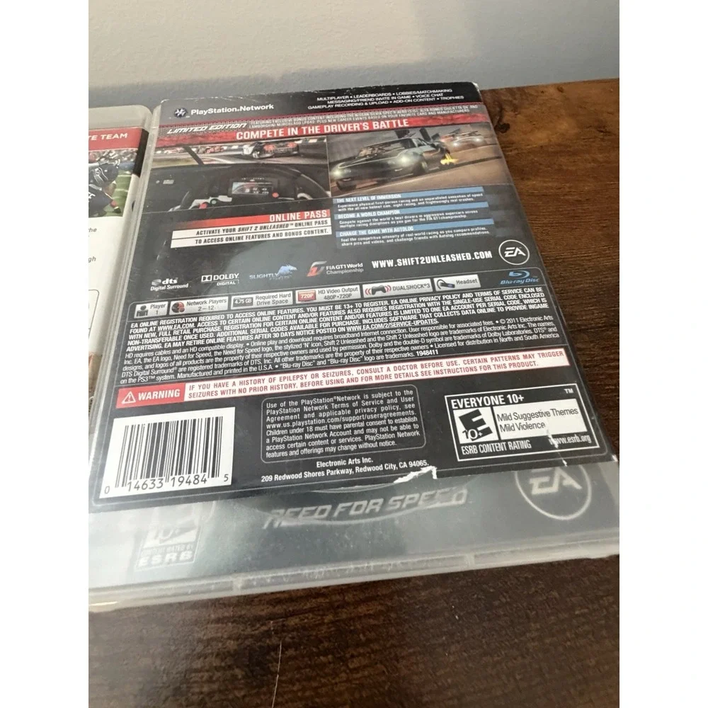 PS3 3 Game Lot Madden NFL 25 Madden 15 Need for Speed Shift 2‎ Complete
